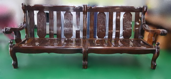 台中連冠中古傢俱館A31002木製4人沙發-沙發椅