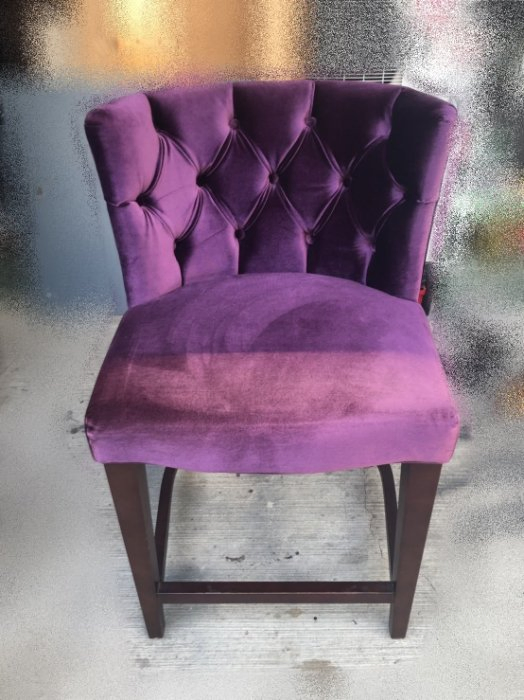 台F325IJJ紫色絨布吧檯椅-餐中連冠中古傢俱館