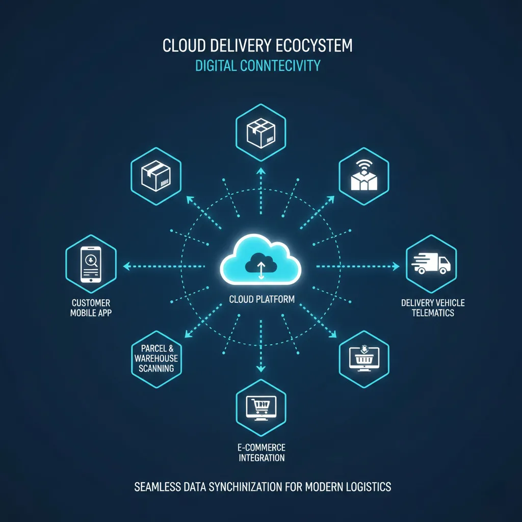 雲端快遞串接示意圖