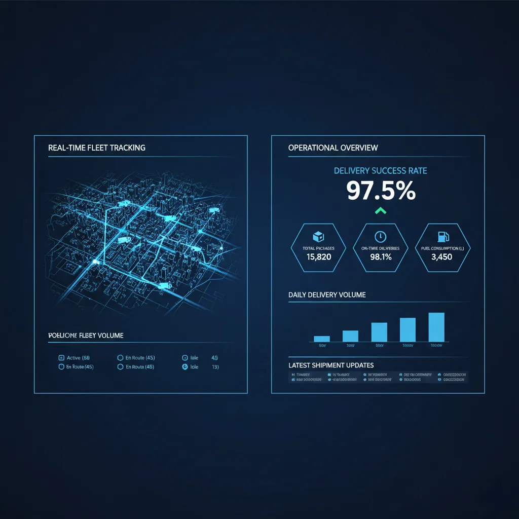 物流全流程監控儀表板示意圖