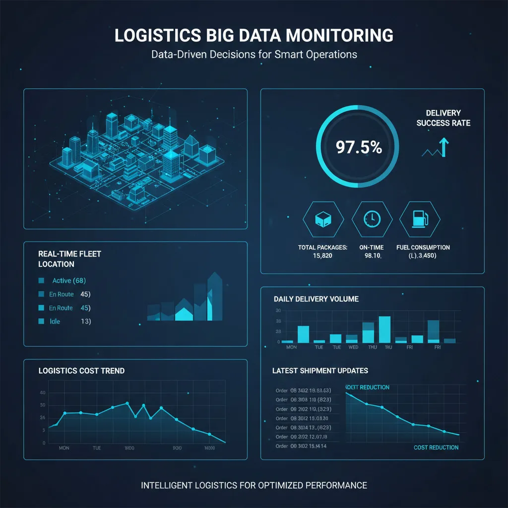 物流大數據監控儀表板示意圖