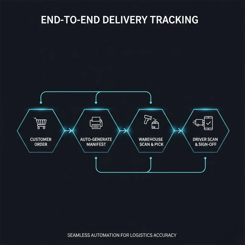 訂單追蹤全流程流程示意圖