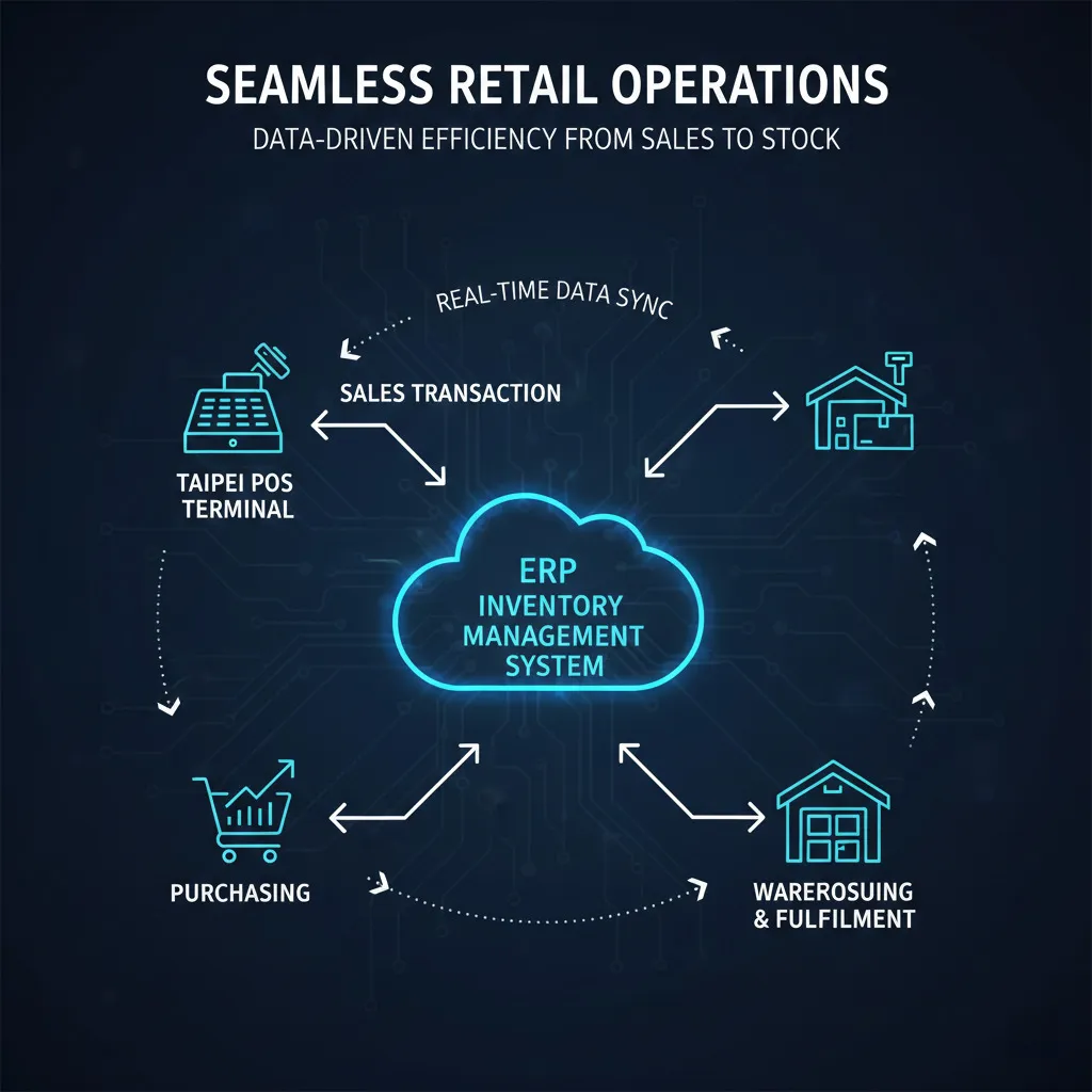 POS 與 ERP 協作流程示意圖