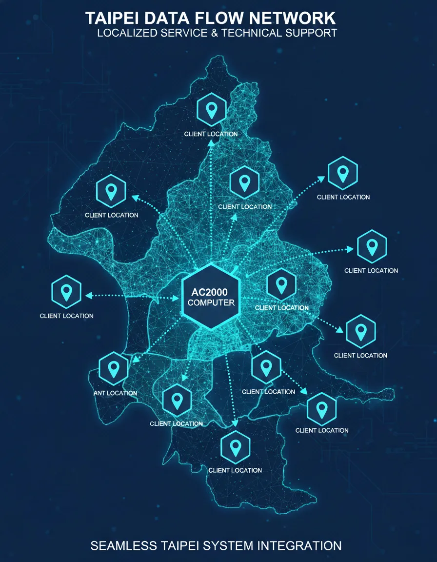 台北市數據流動地圖示意