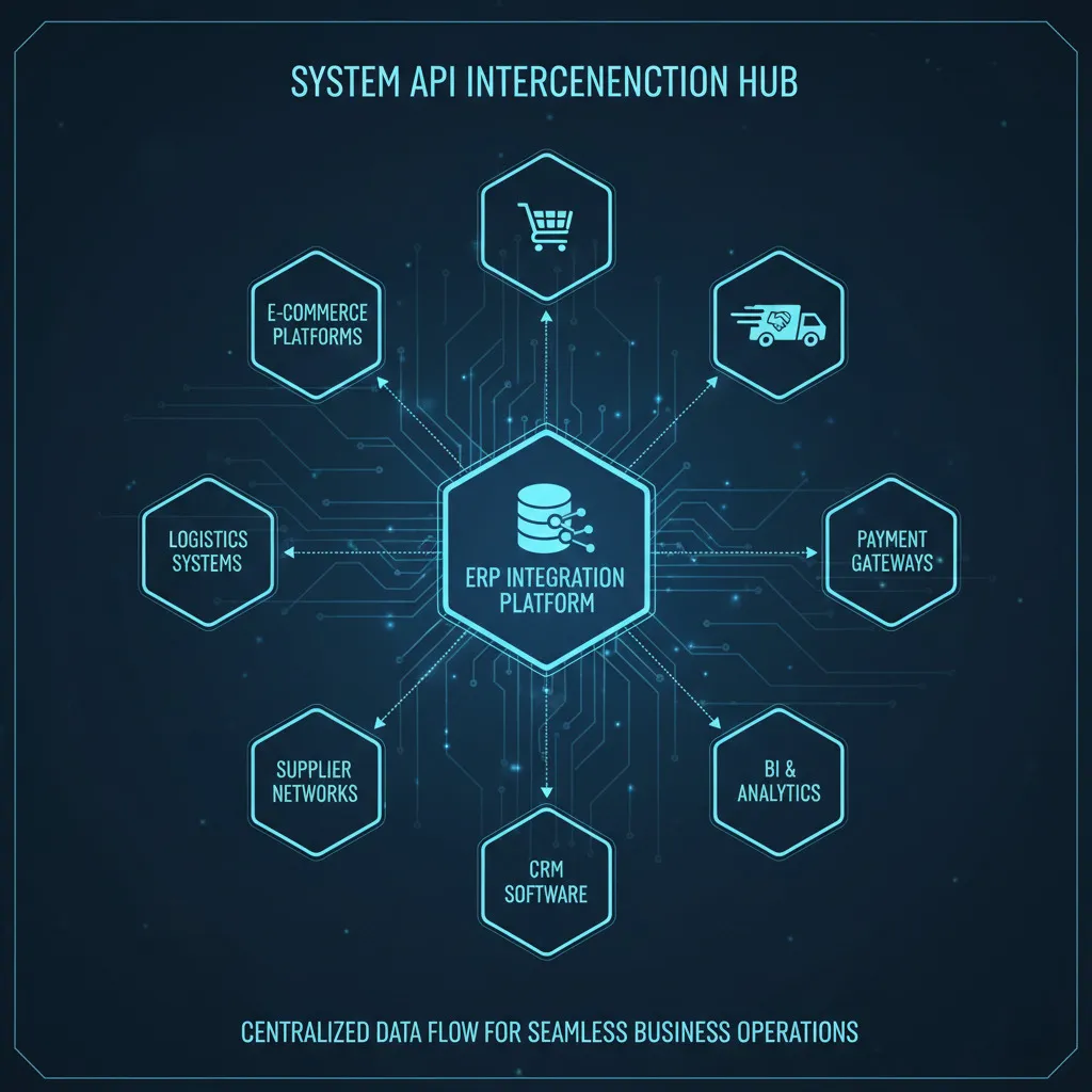 系統 API 串接中心化結構示意圖