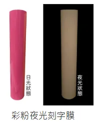彩粉夜光刻字膜