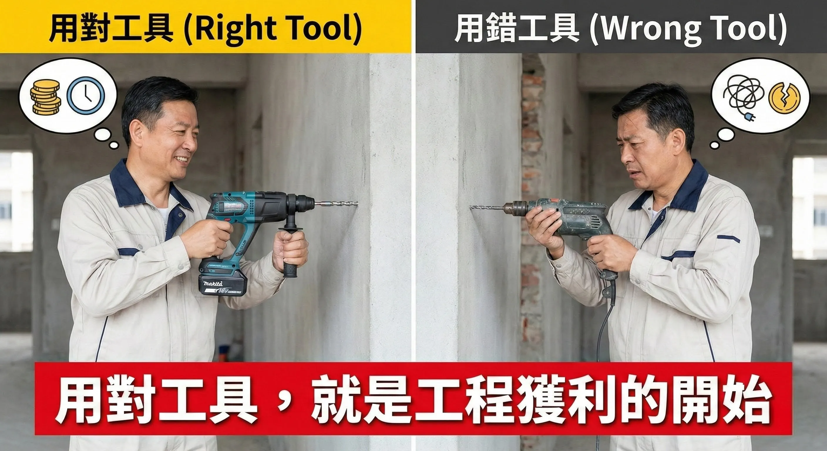 營造工程用四溝鑽頭