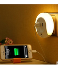 雙USB手機充電光控小夜燈