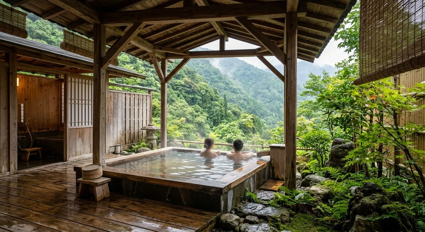 隱密且充滿禪意的雙人湯屋
