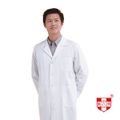 男醫師西式領白長袍 - 前排五釦,立體胸線剪裁設計