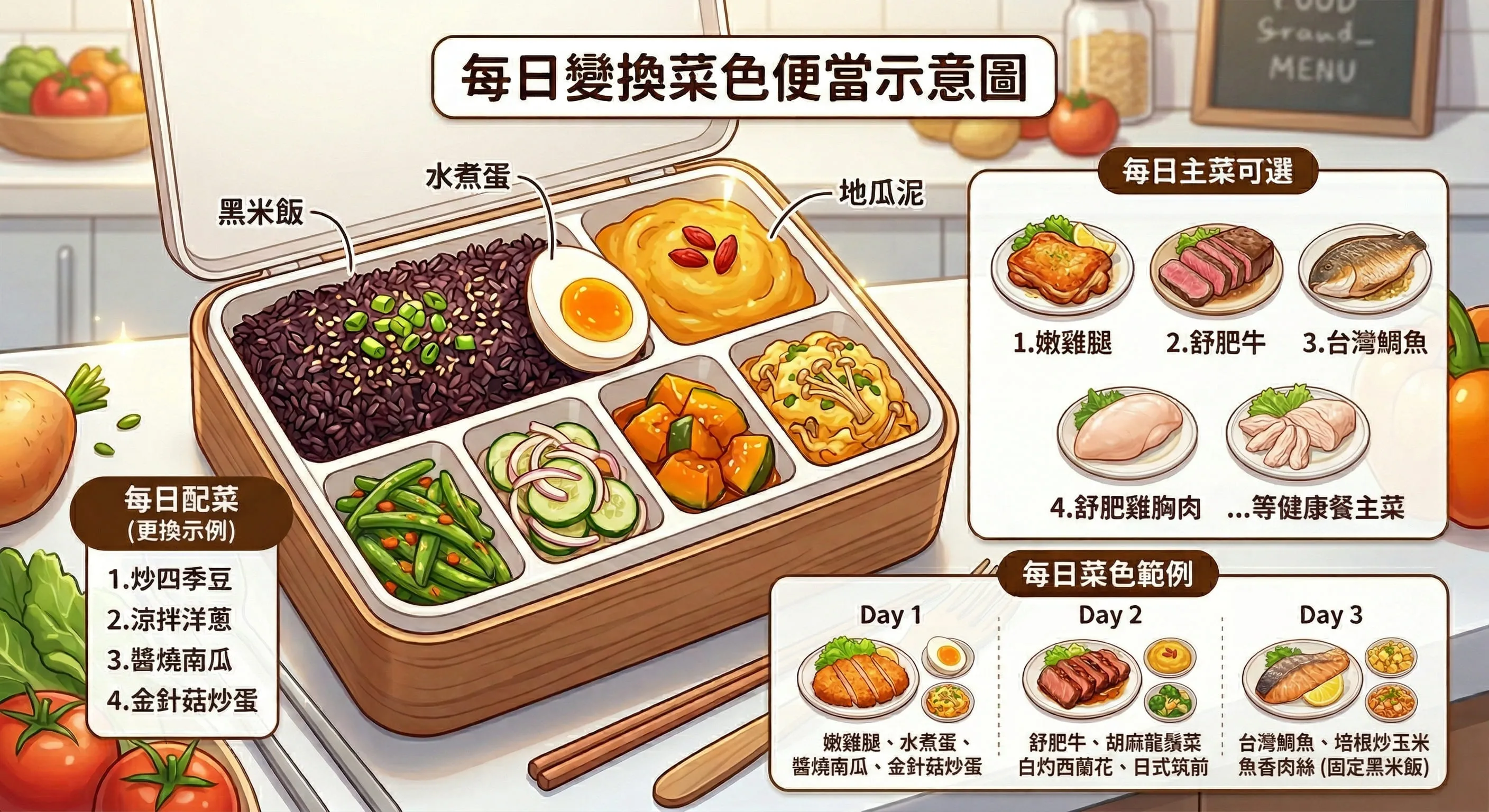 每日變換菜色便當