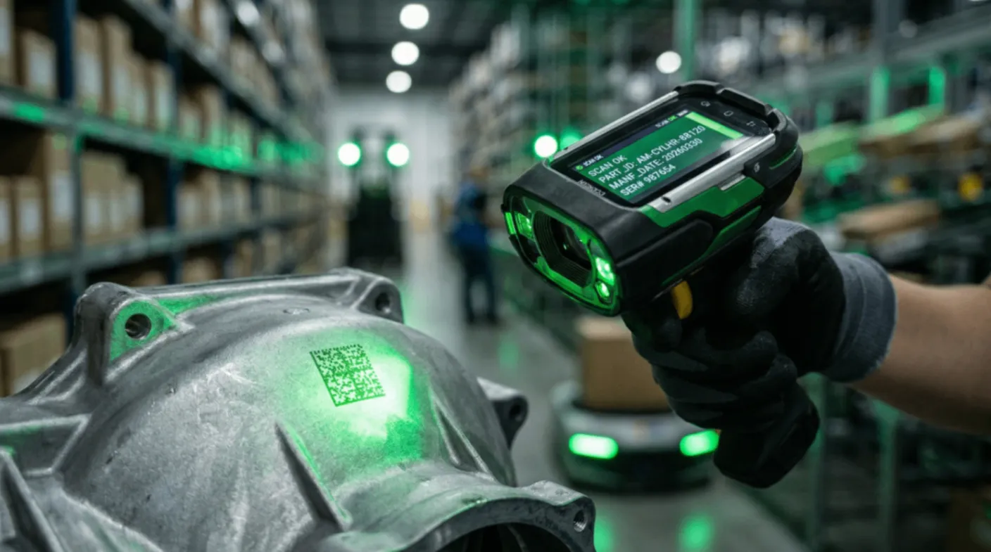 電子製造業產線上讀取金屬零件DPM條碼