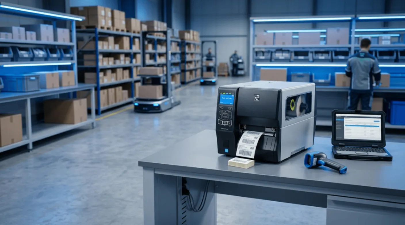 各種標籤與耗材在辦公桌上的應用展示