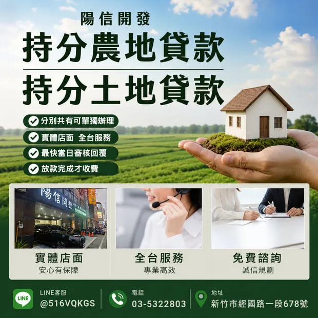 陽信開發土地貸款助您活化不動產資產