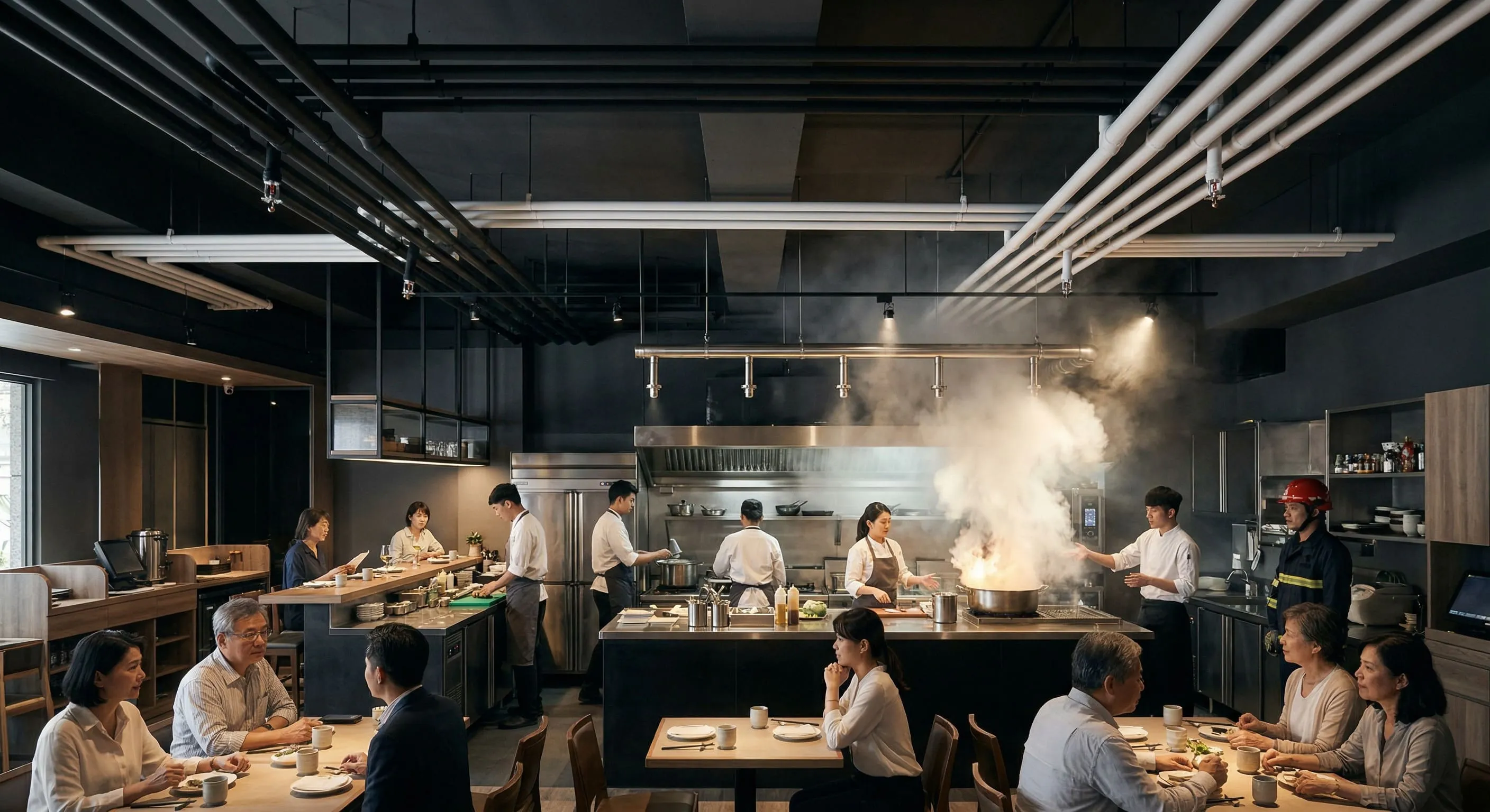 3-2餐廳消防管線配置