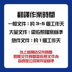 英文翻譯服務時間