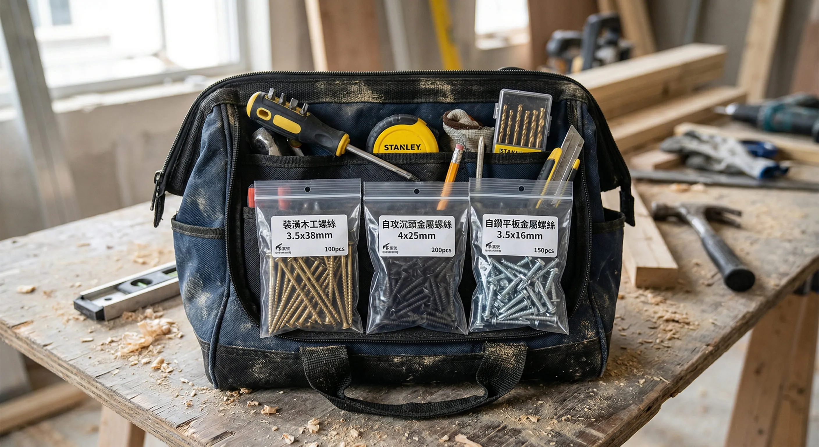 裝潢工程螺絲小包裝