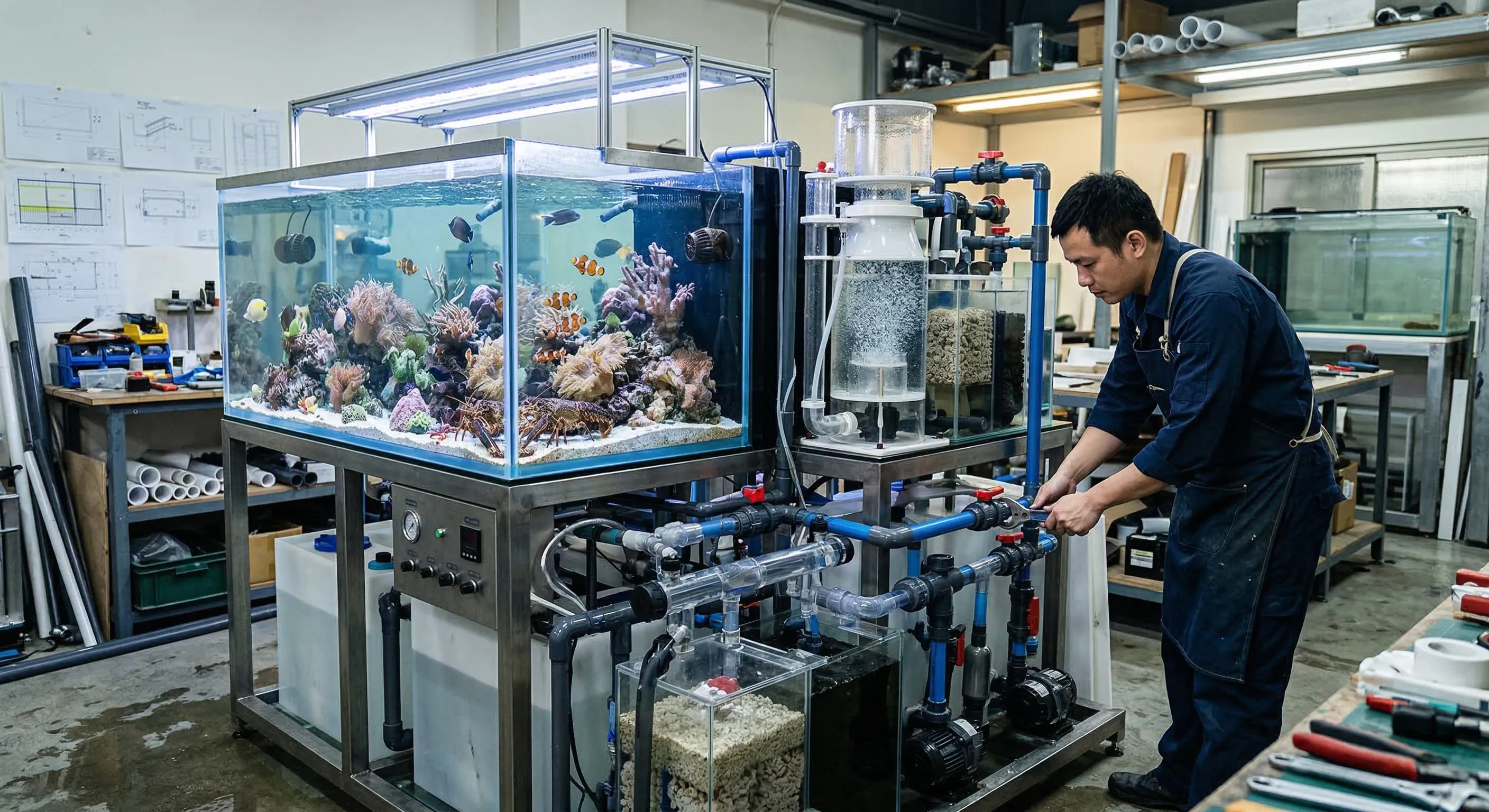 1-1海鮮缸訂做與水循環過濾系統設計