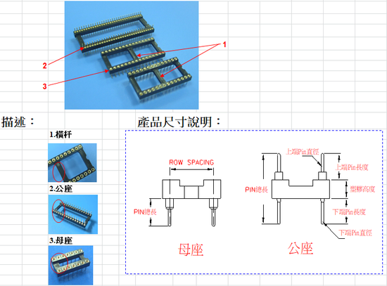 IC SOCKET - 車削針腳類型