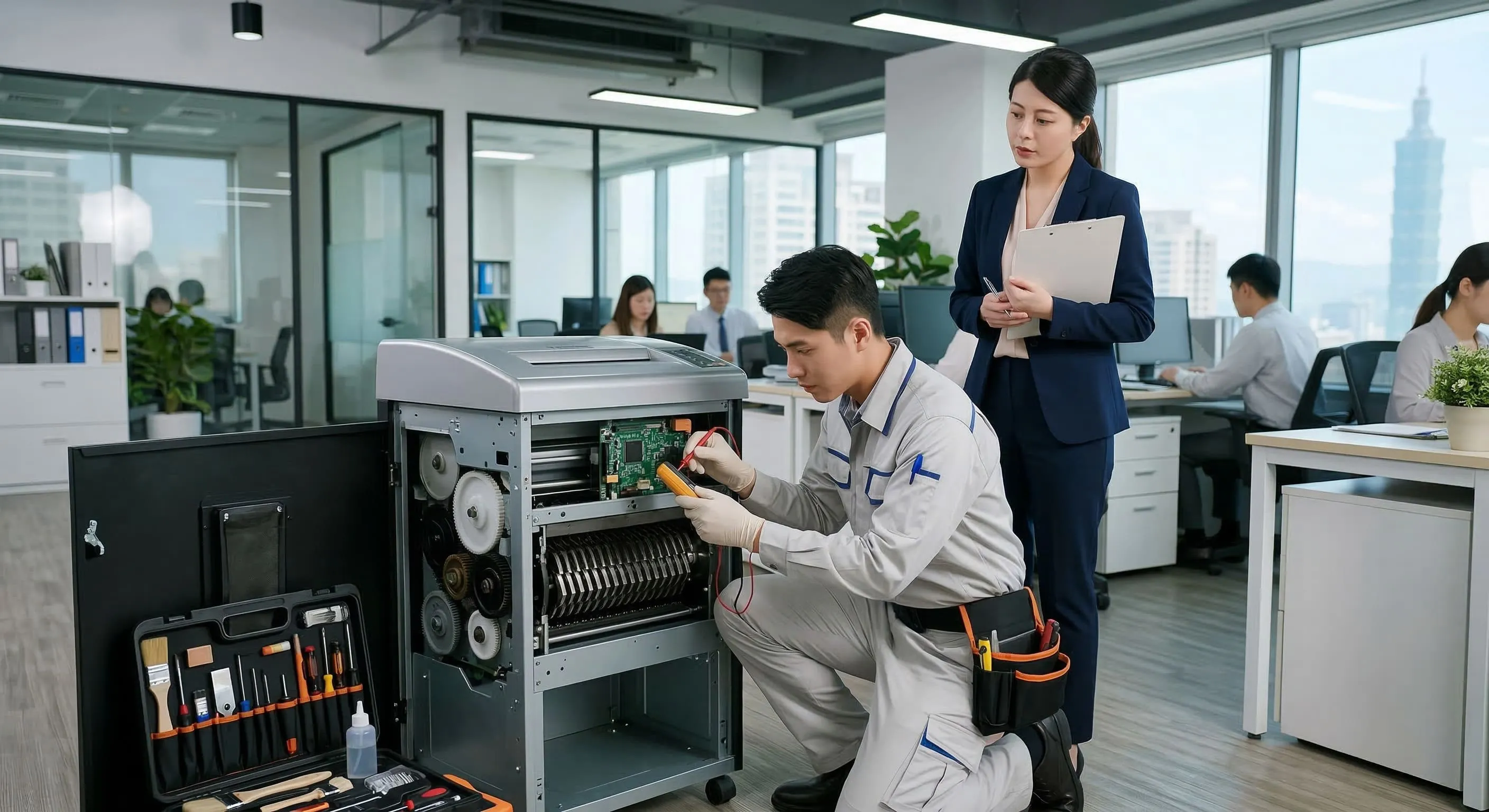 1-3停機時間零容忍:辦公設備到府維修與政府共約級的服務承諾