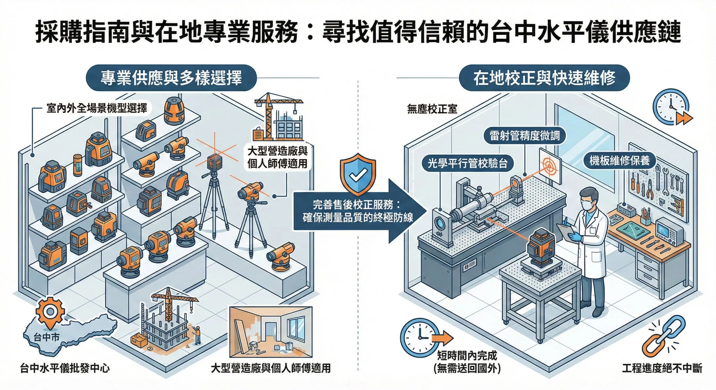 採購指南與在地專業服務：尋找值得信賴的台中水平儀供應鏈