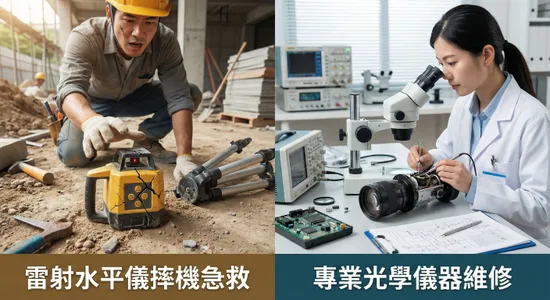 搶救施工良率：雷射水平儀摔機急救與專業光學儀器維修指南