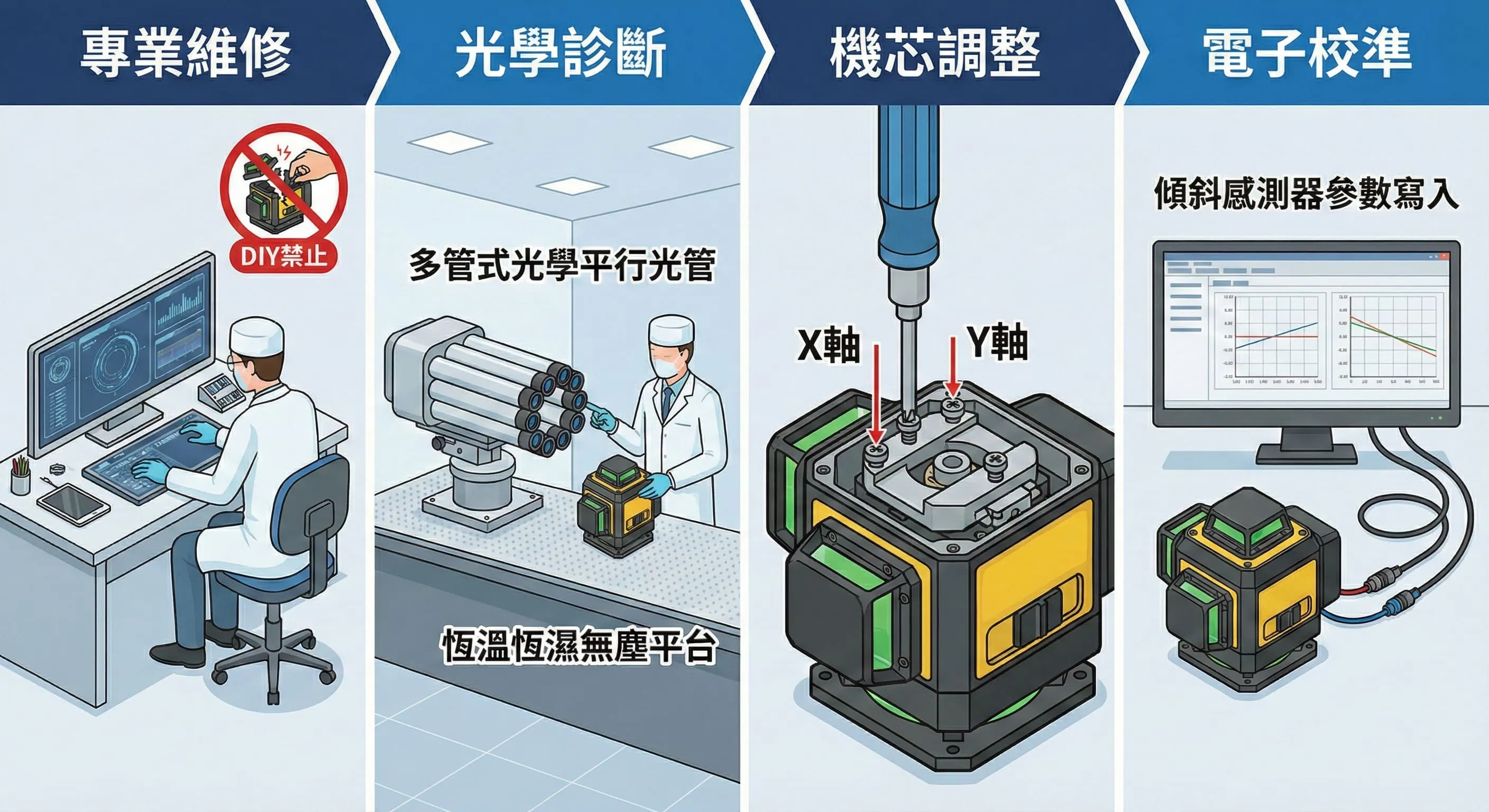 水平儀維修的標準作業流程