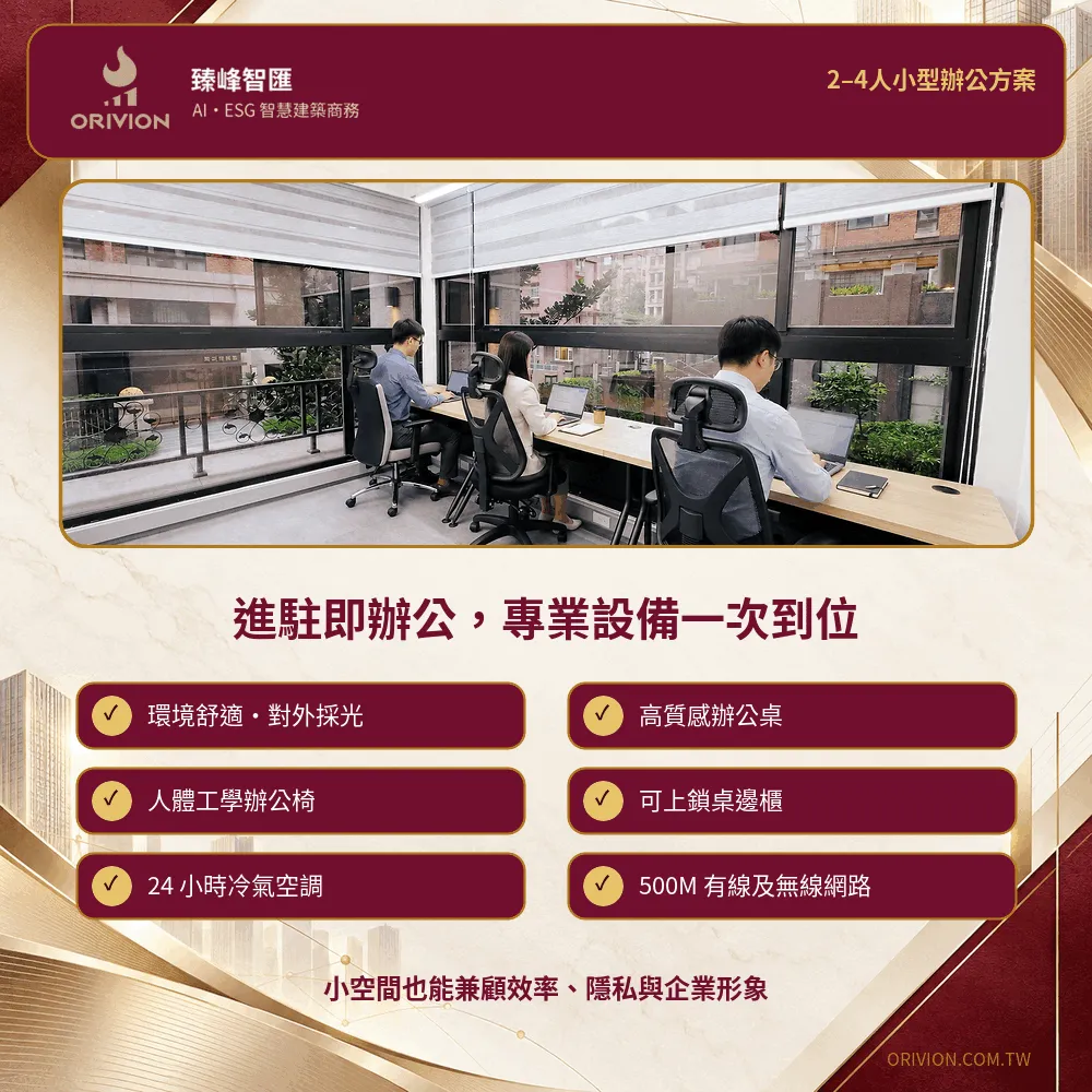 3人獨立辦公室實景與優惠方案