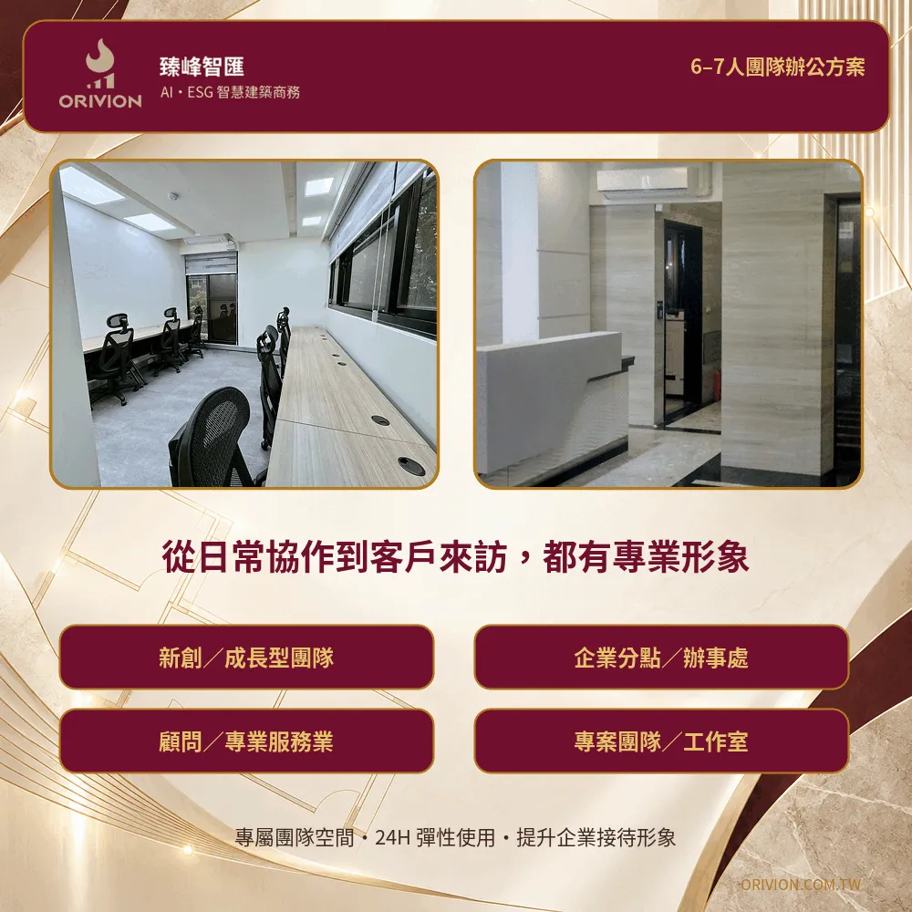 7人團隊獨立辦公室雙側工作席實景