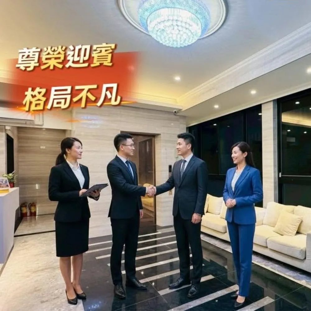 入口大門挑高大廳盡顯優雅非凡