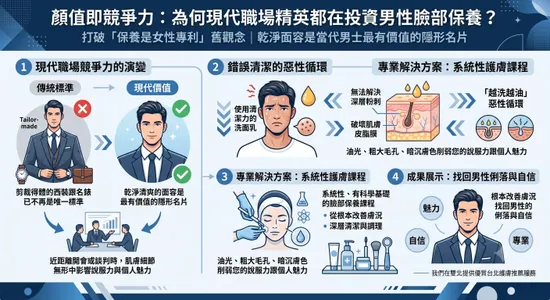拒絕油光滿面！專屬男性的質感臉部保養與深層護膚課程推薦