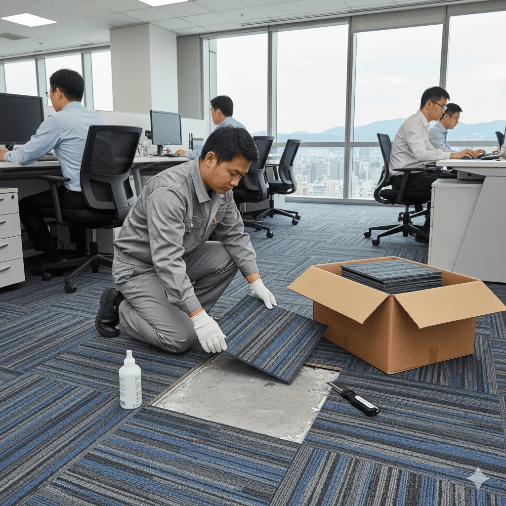 地毯污漬局部替換