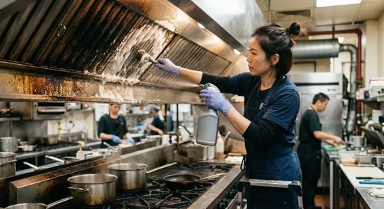 餐飲業的油污惡夢：排油煙機與廚房重油污的化學溶解術