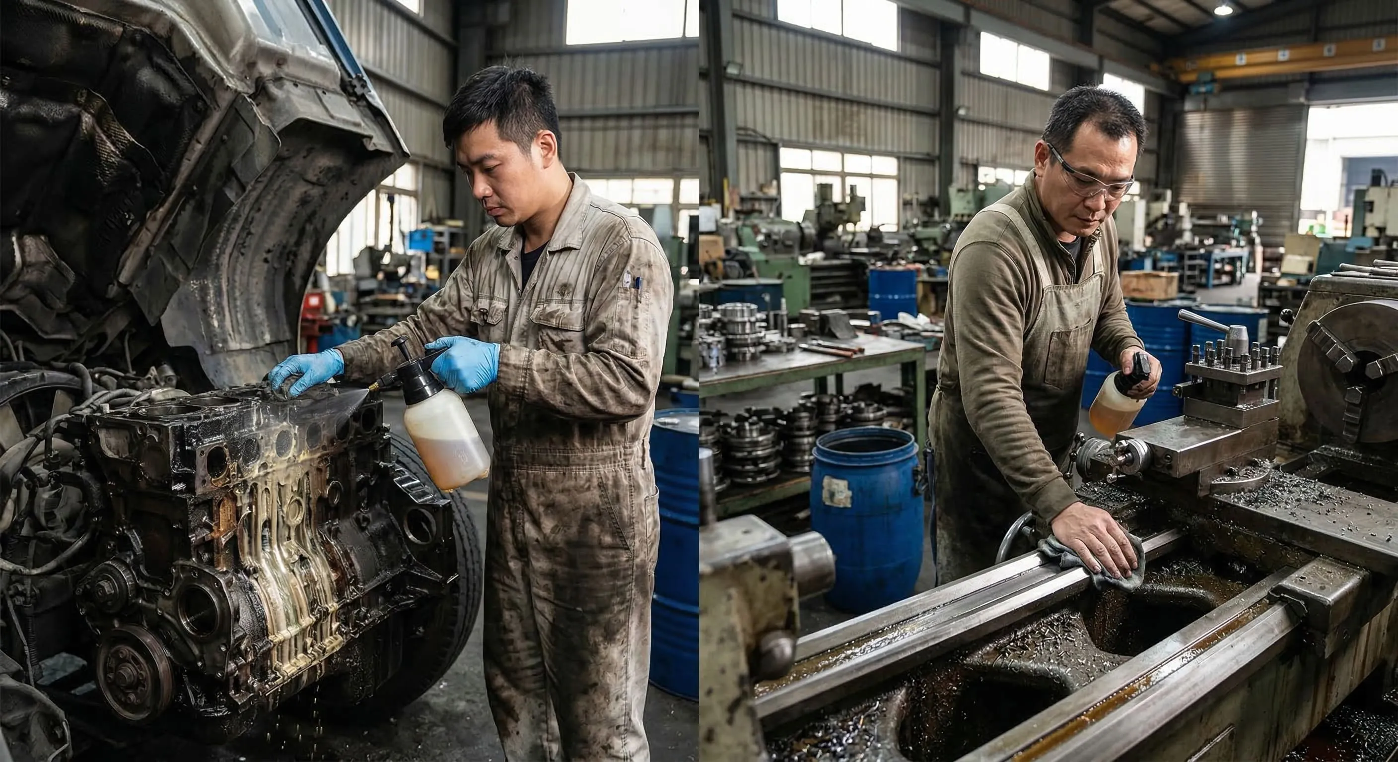 清機台與引擎油污