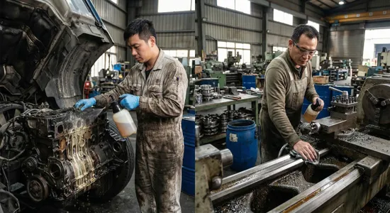 黑手與廠務必看！工業機台與引擎重油污的極速清潔方案