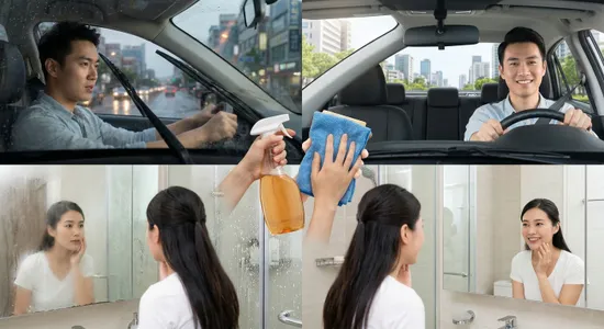視線不再模糊！汽車玻璃與居家衛浴的去油膜與除垢神器