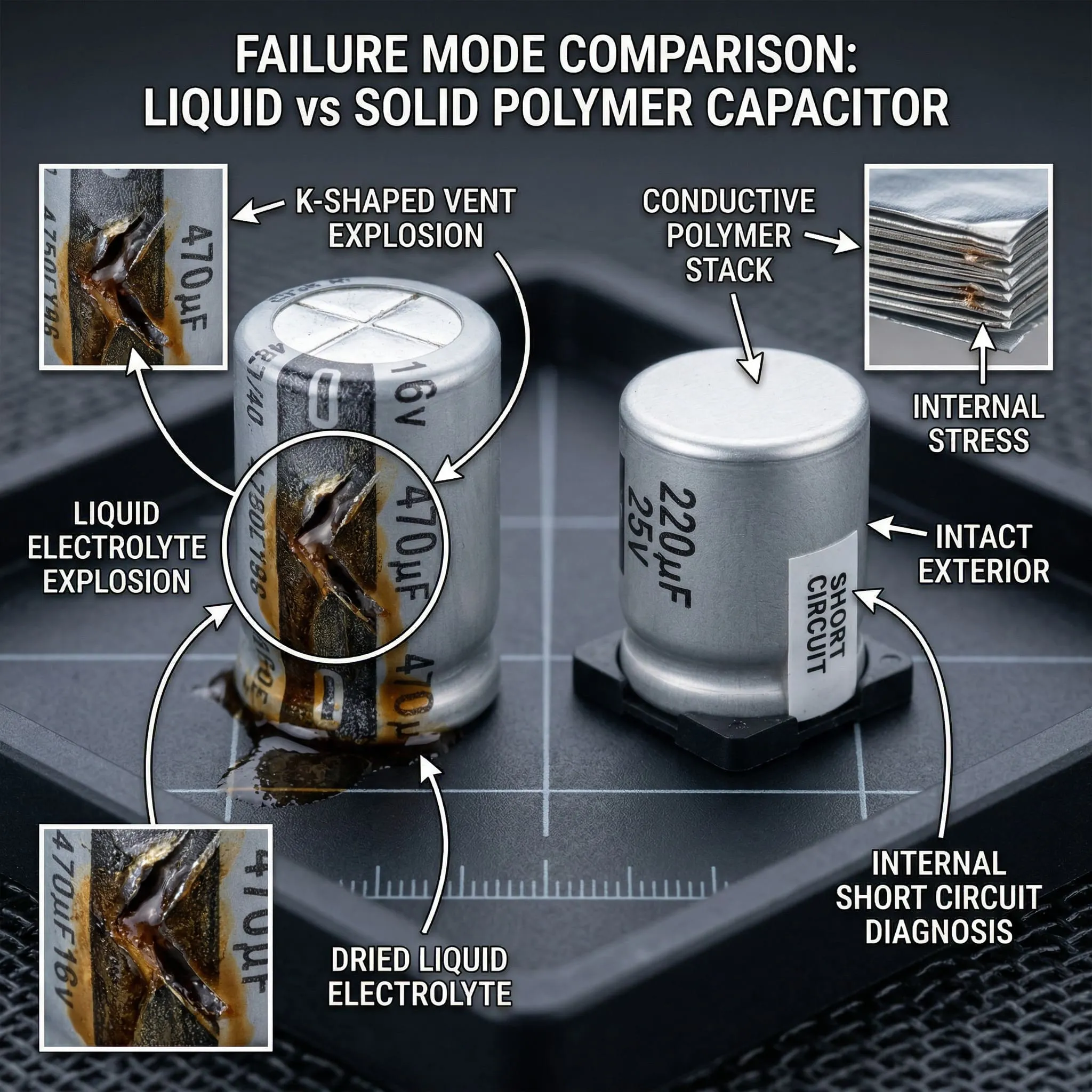深度對比：固態鋁質電解電容優點與固態電容缺點