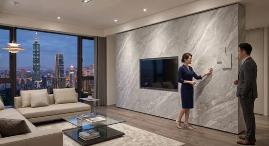 告別厚重的大理石！電視牆石材替代新選擇：柔性石材的應用與優勢