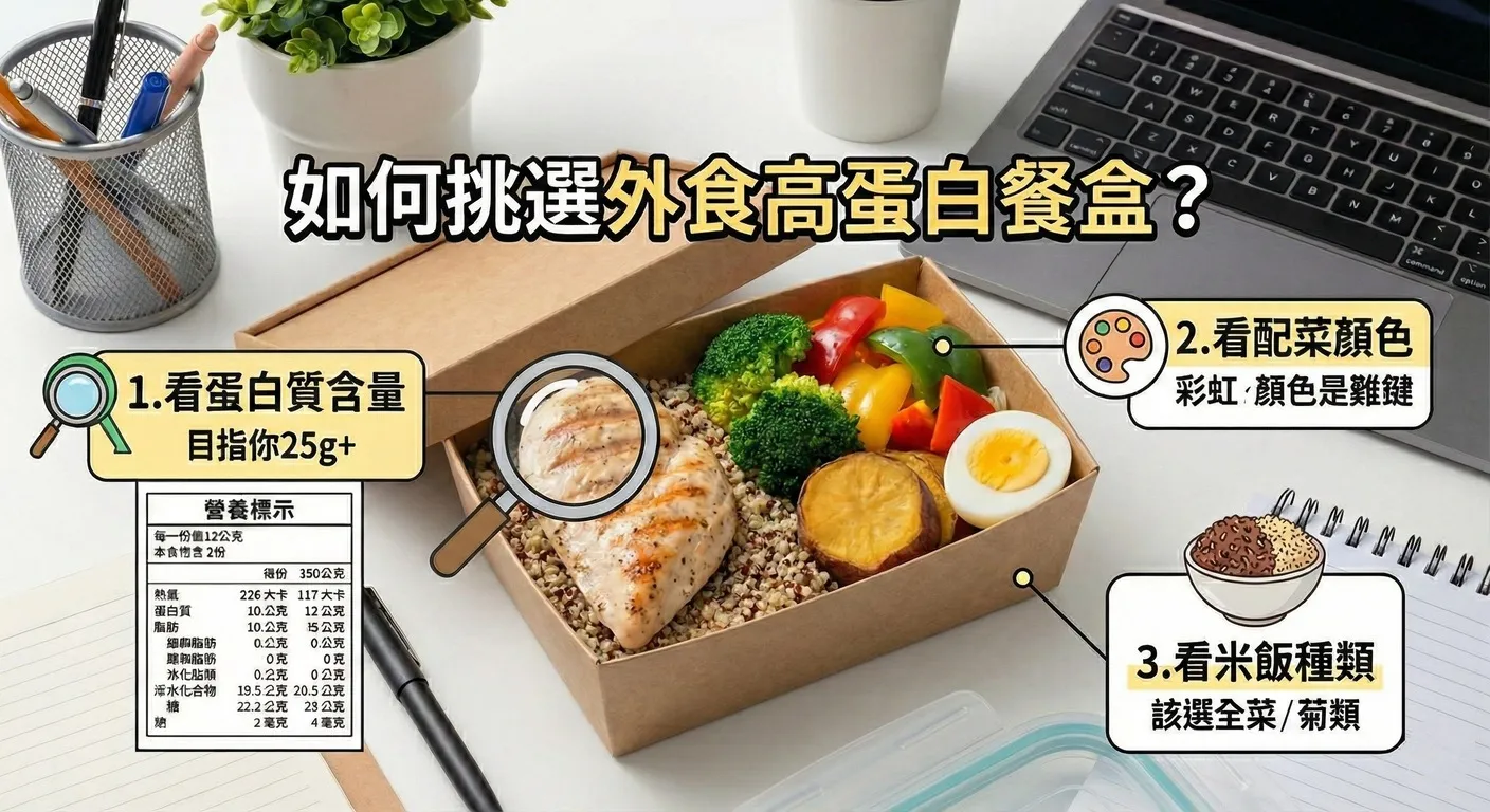 如何挑選外食高蛋白餐盒？