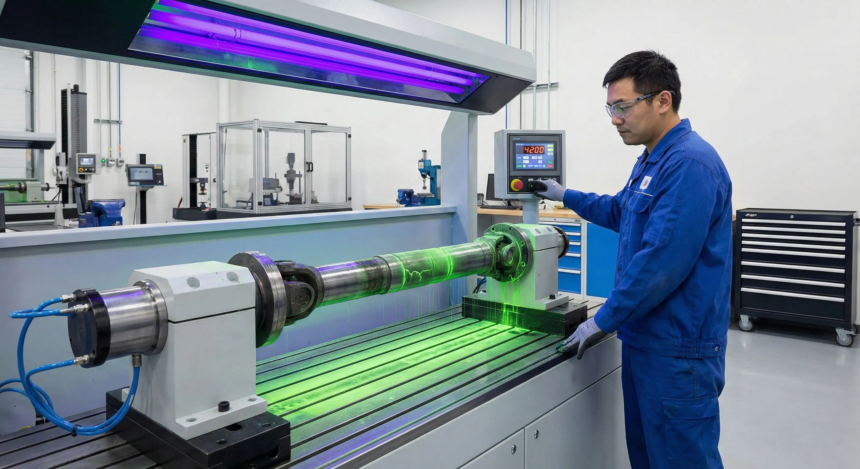 產線主力：臥式磁力探傷機的標準化與高效能