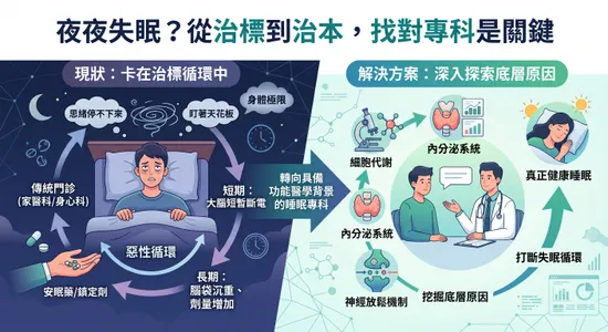 失眠看哪科？台北睡眠中心推薦指南，從腎上腺疲勞治療找回深層睡眠