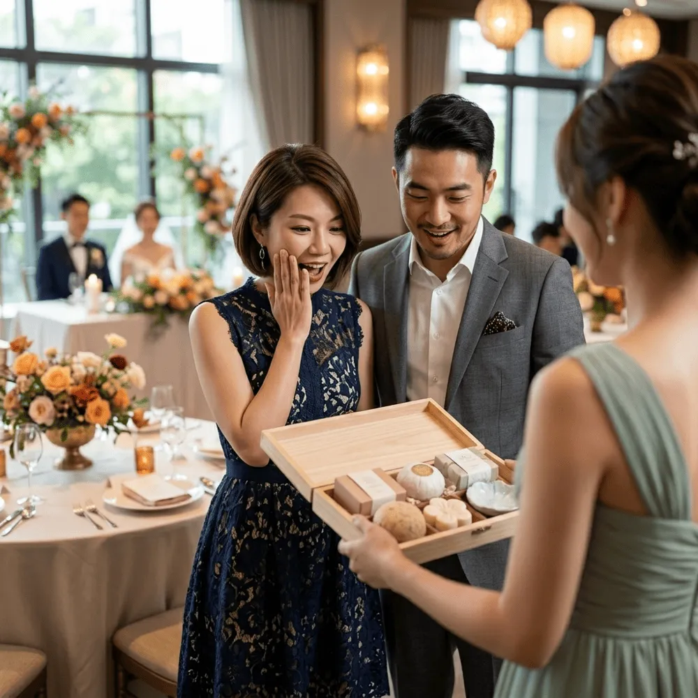 賓客的驚喜表情