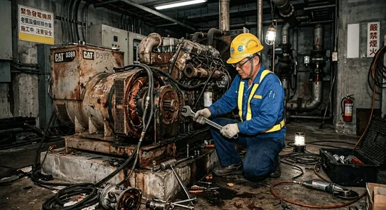 老舊發電機拆除與重型設備吊裝工程