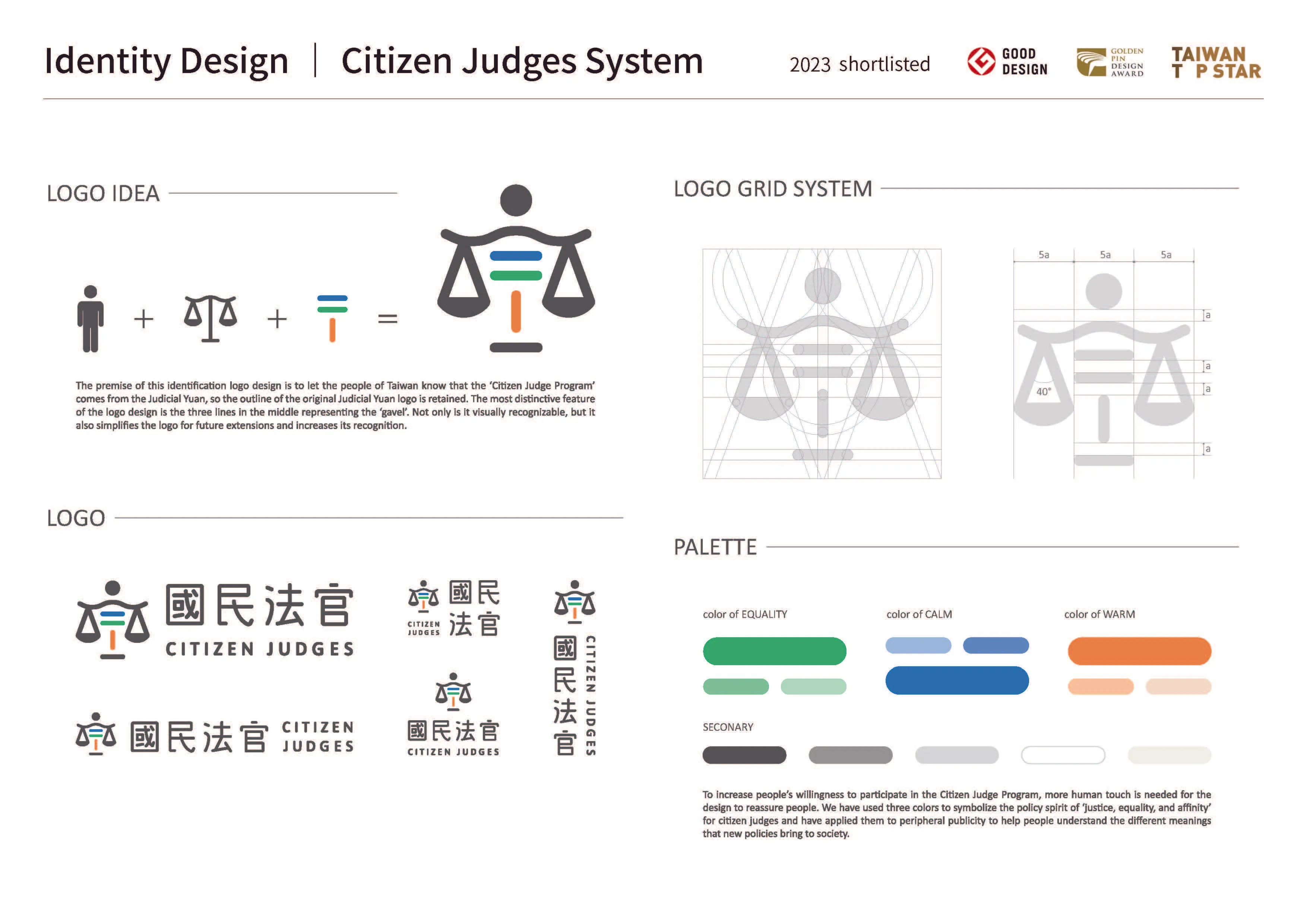 國民法官制度LOGO與視覺識別設計