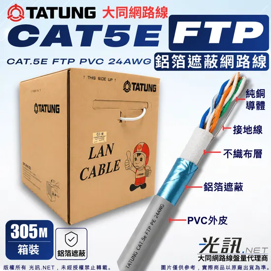 CAT5e FTP 鋁箔隔離 網路線