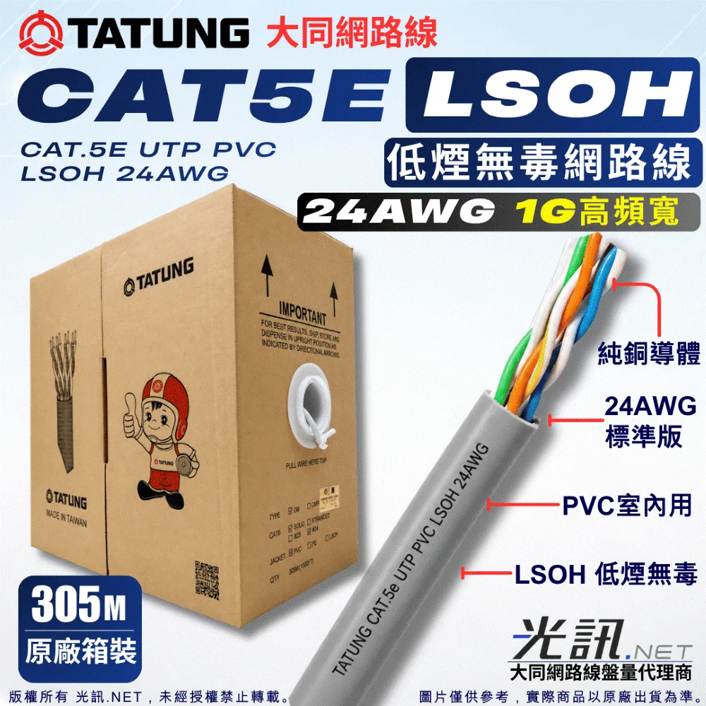 TATUNG 大同 CAT5e UTP PVC LSOH