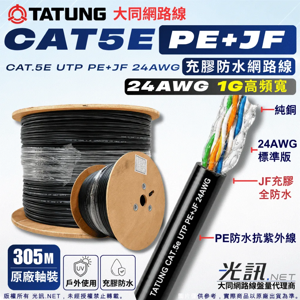 TATUNG 大同 CAT5e UTP PE+JF