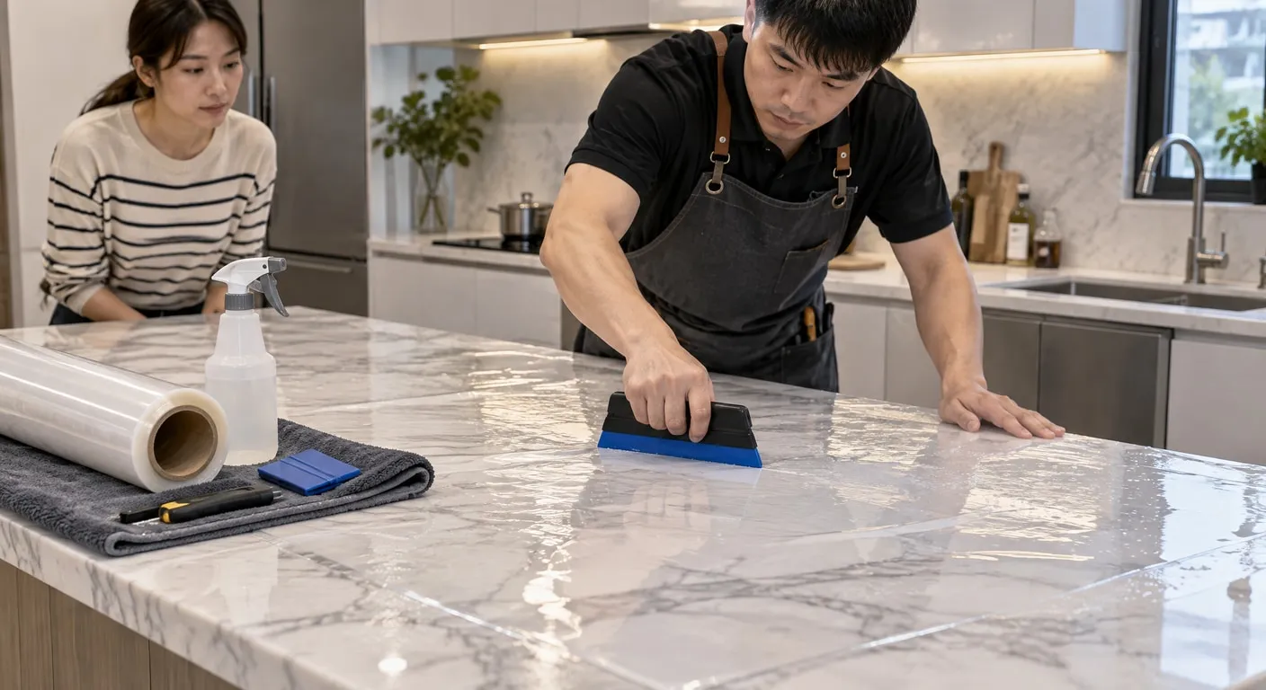 大理石桌面貼膜