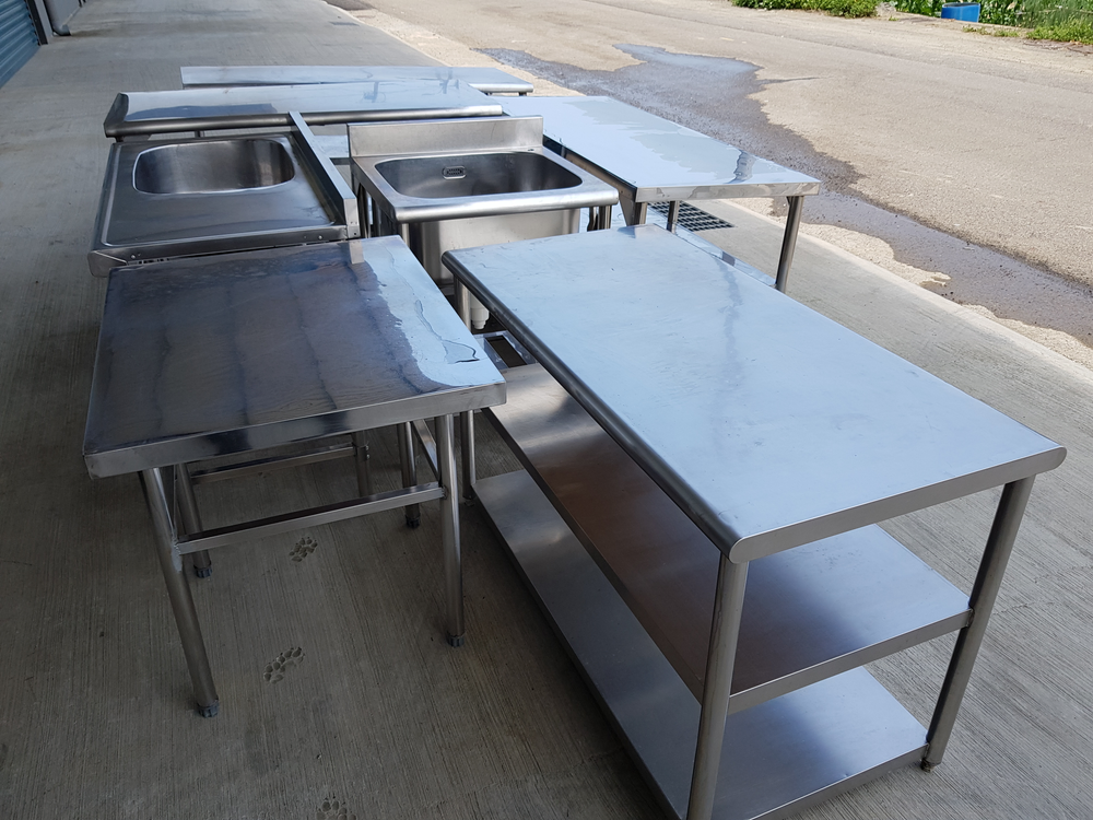 高價收購白鐵不鏽鋼流理台-工作台-水槽-廚具