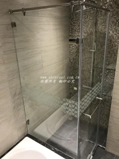 L型淋浴間 無框淋浴間玻璃